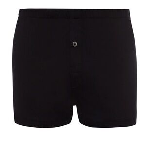 Hanro Sea Island Cotton Knit Boxers Shorts Black Size Small Luxury Underwear